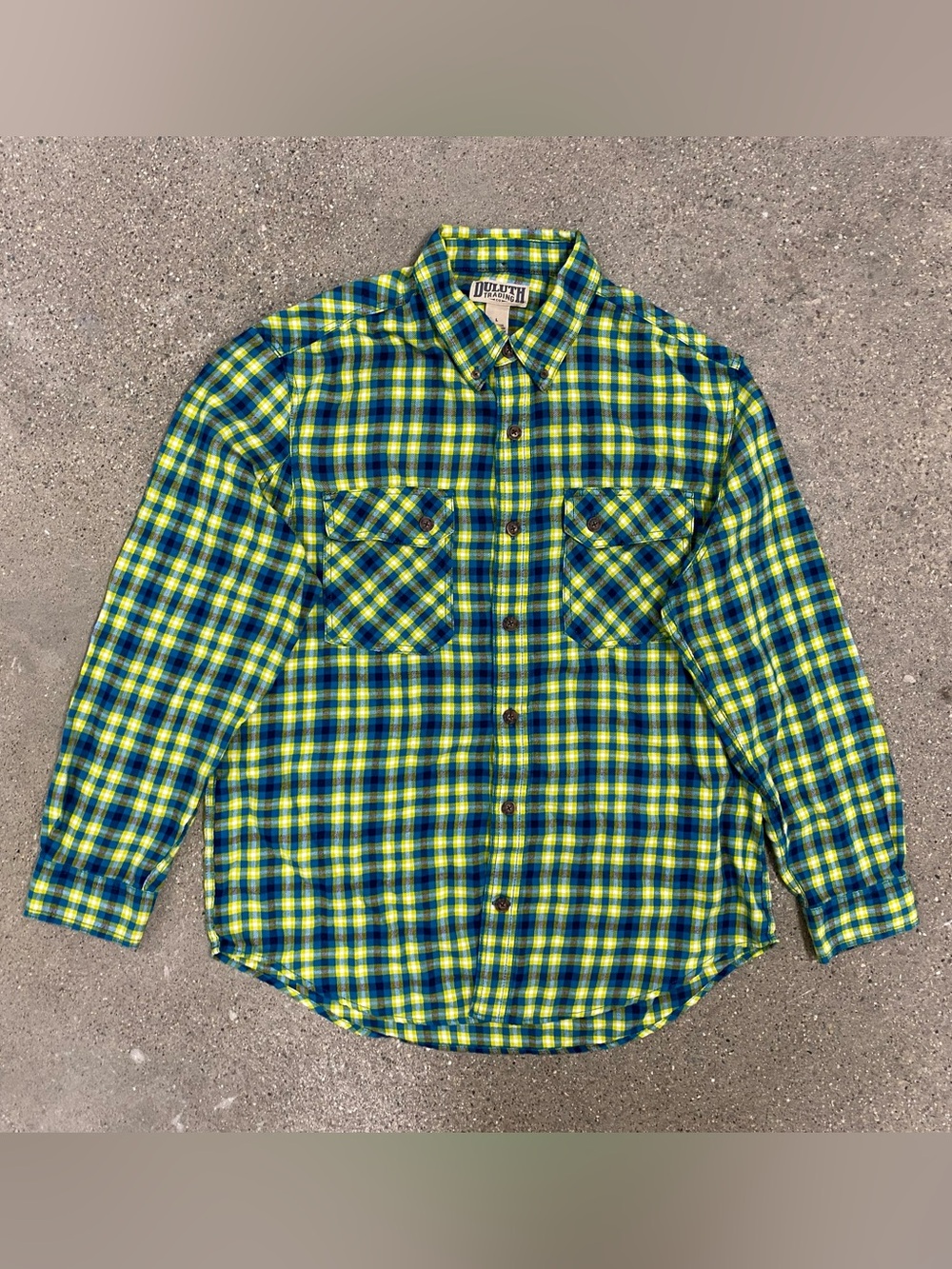 Like New Green & Blue Duluth Trading Co. Flannel size Large